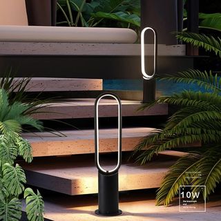 🟢Lampara de Pie Farola Exterior Jardín 10W 3500K