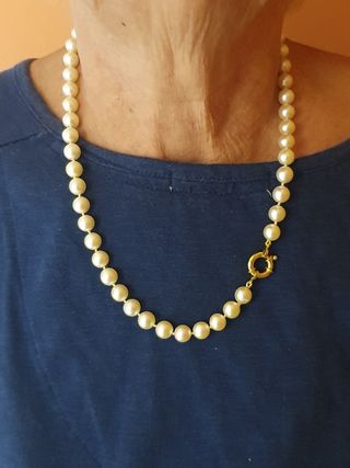 Collar Perlas Cultivadas Autenticas y Oro 18kl