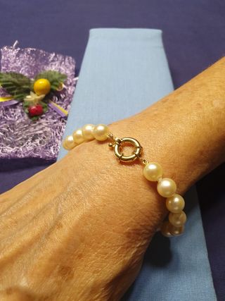 Collar Perlas Cultivadas Autenticas y Oro 18kl