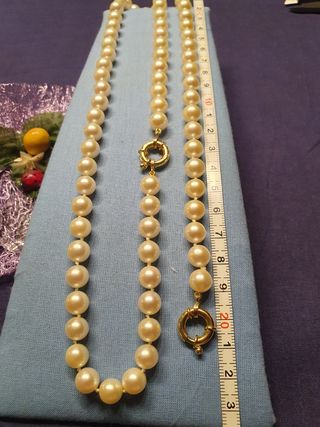 Collar Perlas Cultivadas Autenticas y Oro 18kl