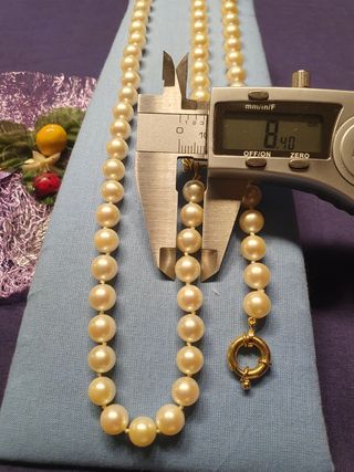 Collar Perlas Cultivadas Autenticas y Oro 18kl