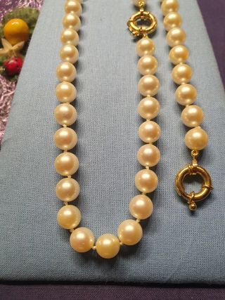 Collar Perlas Cultivadas Autenticas y Oro 18kl