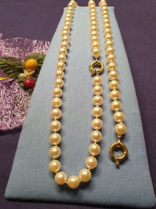 Collar Perlas Cultivadas Autenticas y Oro 18kl