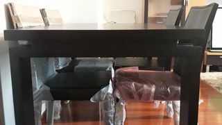 SALÓN MUEBLE-SOFA RELAX CON TABURETES-MESA-SILLAS