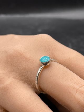 Anillo plata y amazonita