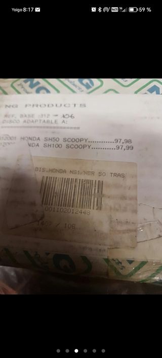 Disco de freno moto HONDA