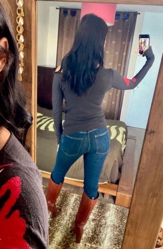 Miss Sixty jersey marrón flor roja talla Xs