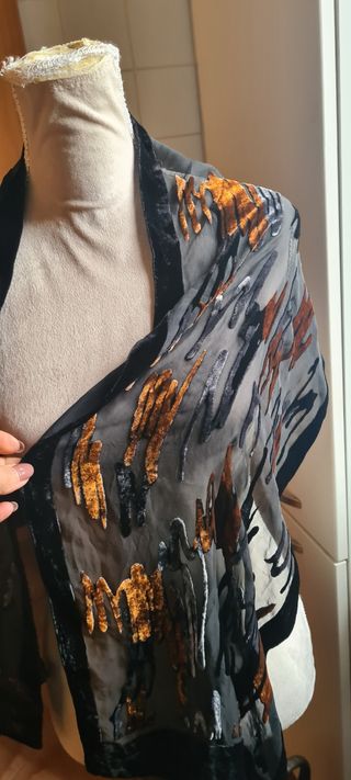 egon von furstenberg sciarpa seta e velluto