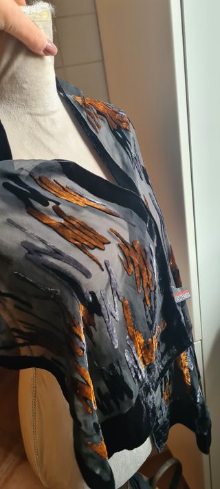 egon von furstenberg sciarpa seta e velluto