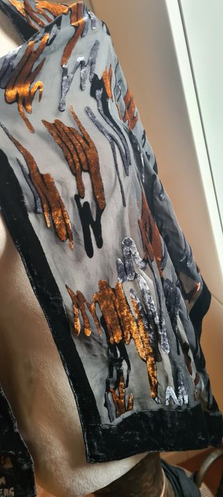 egon von furstenberg sciarpa seta e velluto