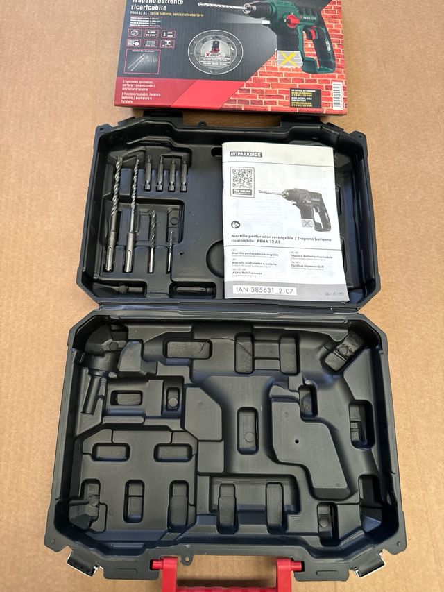 Maleta Martillo perforador  Parkside 12v
