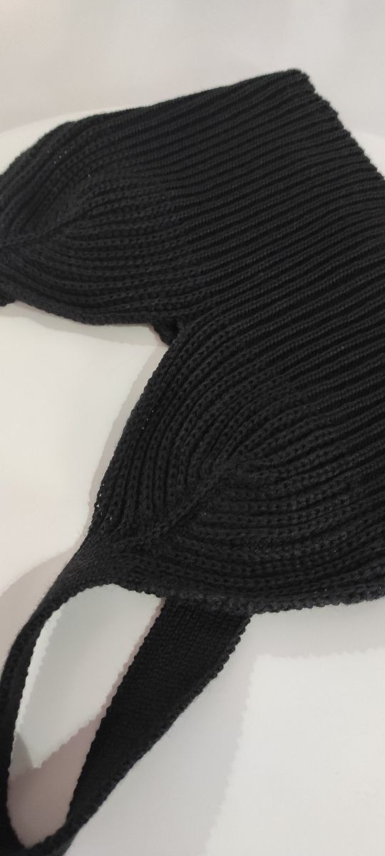 Top cropped a maglia s made in italy