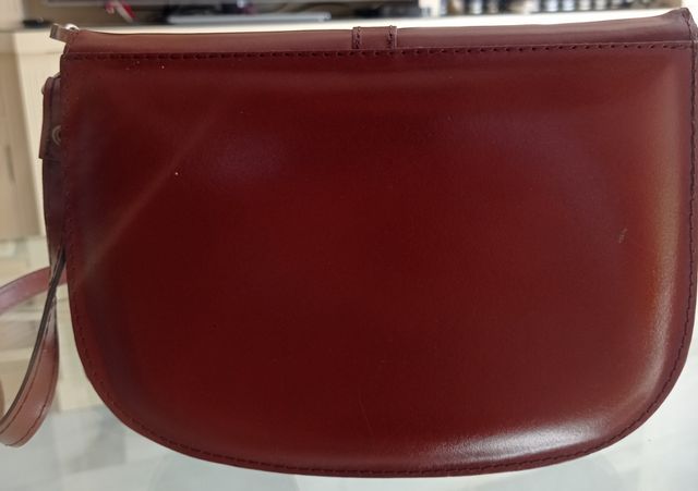 Bolso mini en cuero marron