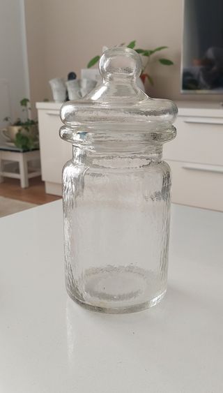 Frasco de cristal antiguo