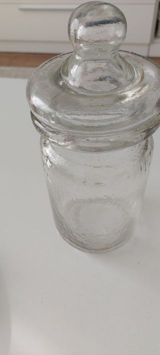 Frasco de cristal antiguo