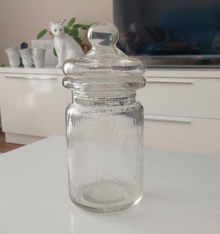 Frasco de cristal antiguo