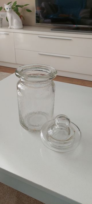 Frasco de cristal antiguo