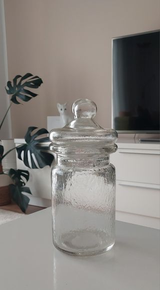 Frasco de cristal antiguo