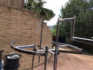 burra inox pro, giratoria 4  brazos regulables