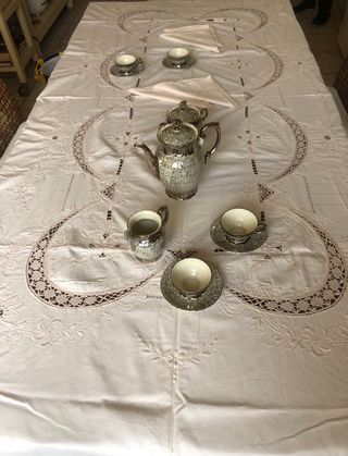 Tovaglia perle feste da 12 lavata stiro lavanderia