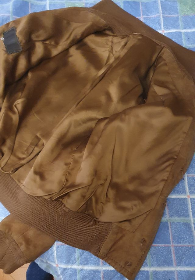 Giubbino Bomber in Pelle Scamosciata usato ragazzi