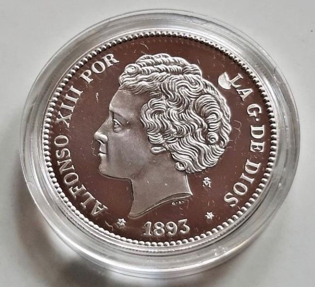 España 1 peseta 1893 plata 925