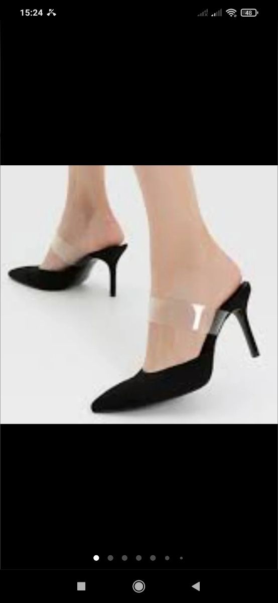 Zapatos negros destalonados 38