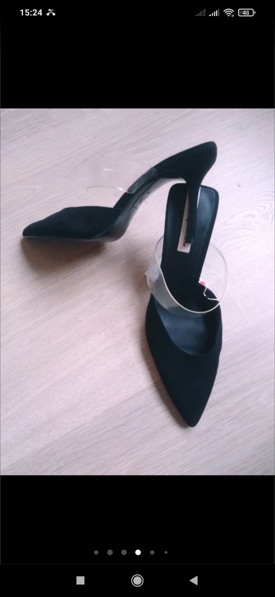 Zapatos negros destalonados 38