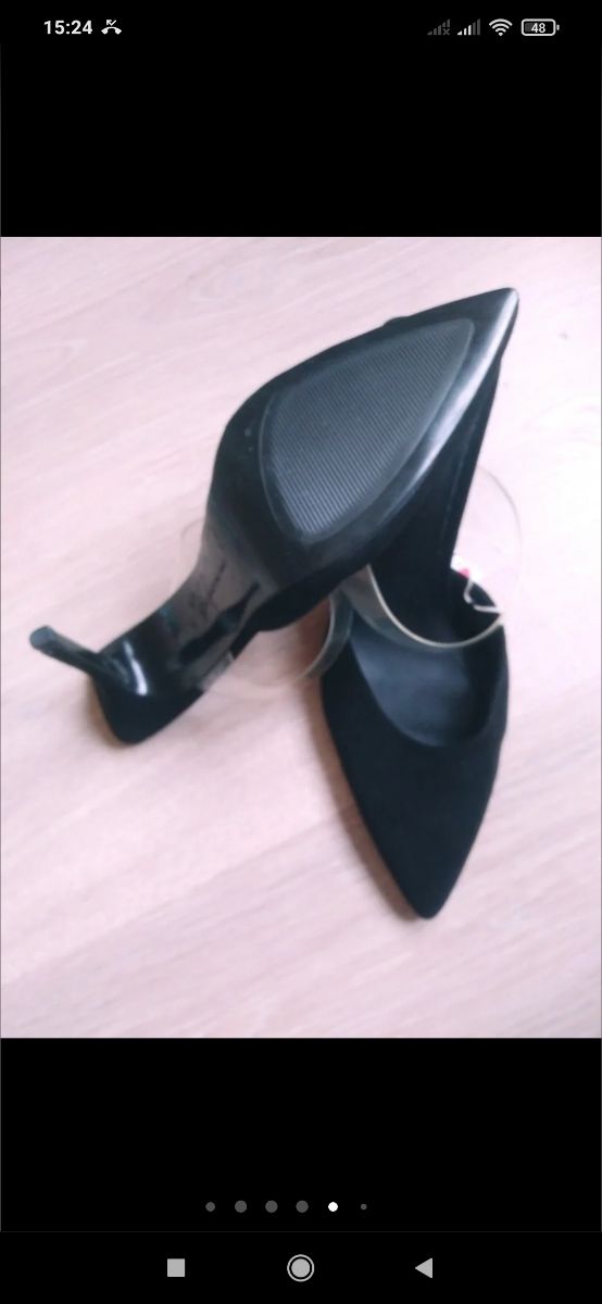 Zapatos negros destalonados 38