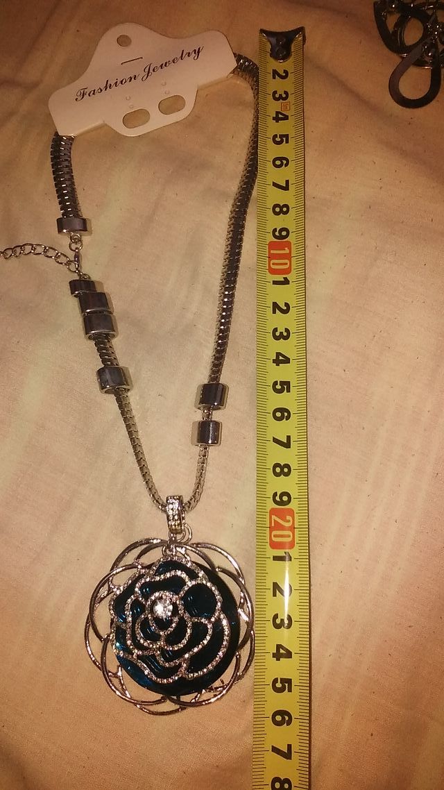 Collar Fashion Jewelry con piedra azul