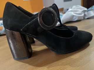 Zapato tacón cuero T.38