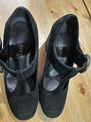 Zapato tacón cuero T.38