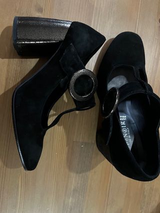 Zapato tacón cuero T.38