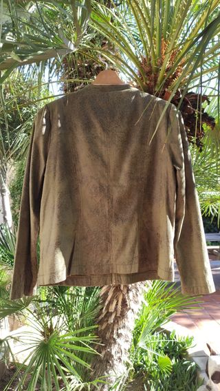 Biker o chaqueta Elogy verde caqui 