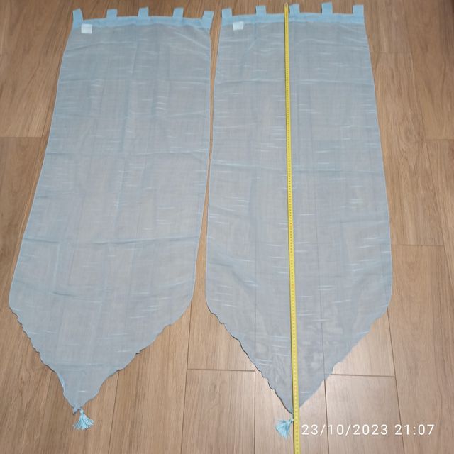 Tende colore azzurro/verde chiaro