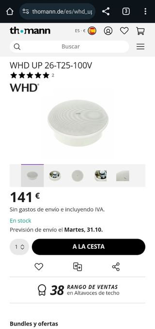 Altavoces exterior WHD UP 26-T25-100V