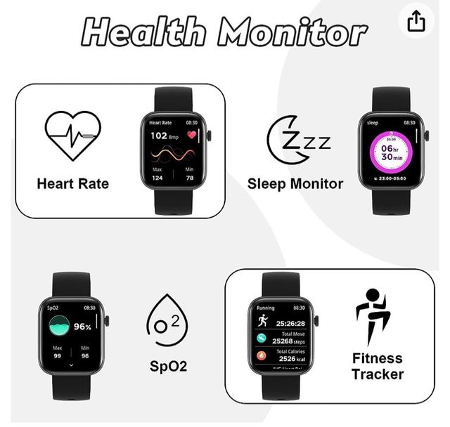 SMART WATCH YOUR FITNESS TRACKER (NEGRO)
