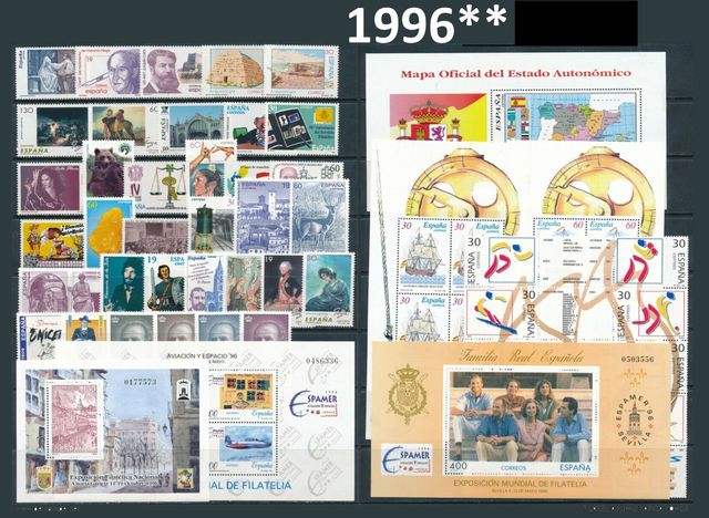 SPAGNA ANNO 1996** MNH COMPLETAMENTE NUOVO FRANCOBOLLI SPAGNA