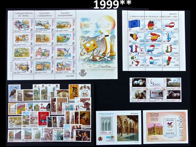 SPAGNA ANNO 1999** MNH COMPLETAMENTE NUOVO FRANCOBOLLI