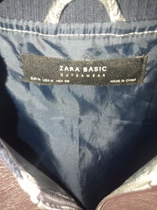 Cazadora bomber plateada Zara