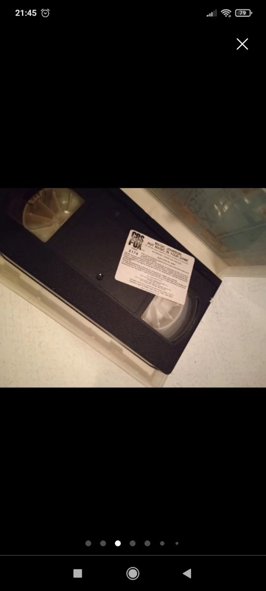 Cinta VHS y carton  2 mt Magic Earvin Johnson