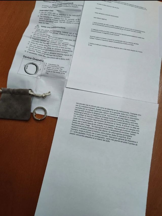 Anillo especial anti-ronquidos acero ino