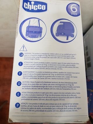 Asiento elevador chicco bebe