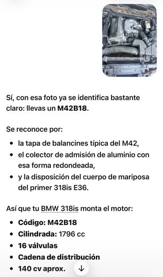 Motor BMW 318is