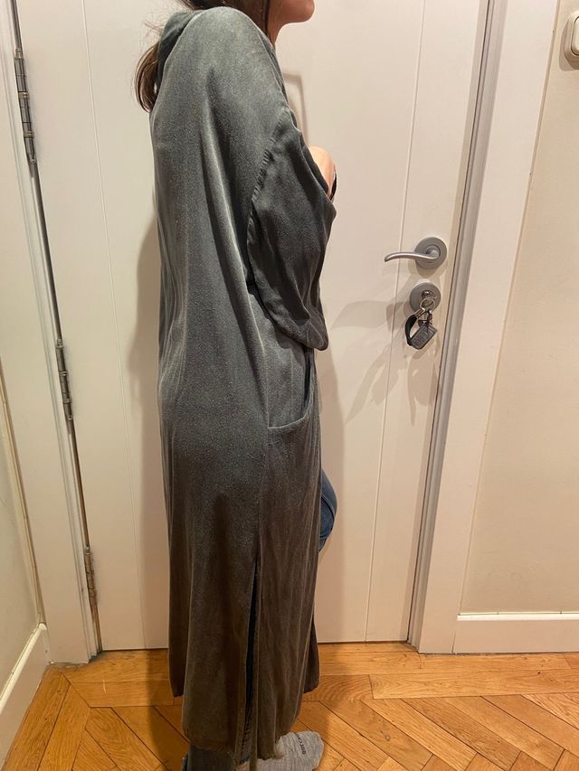 Cárdigan kaftan gris