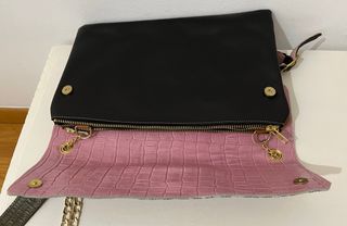 Bolso piel bicolor