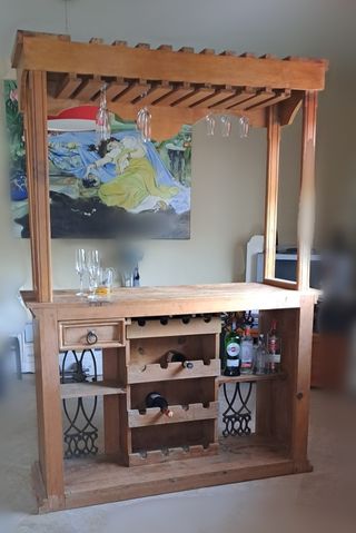 Mueble barra estilo rústico mexicano