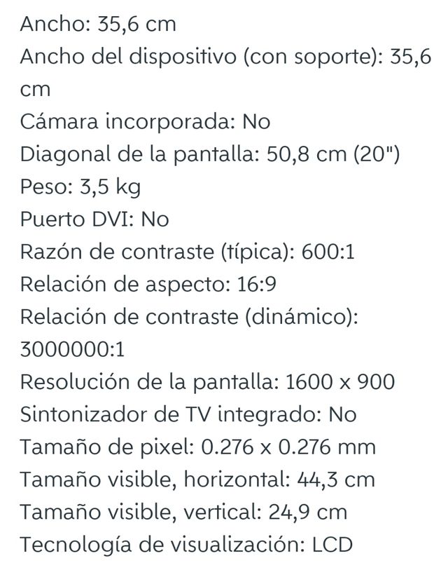 Monitor compaq 20 pulgadas