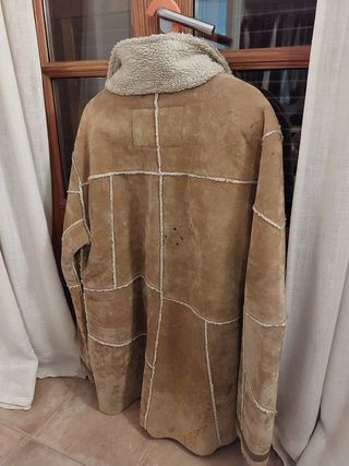 Abrigo/Chaquetón de Gamuza, Vintage, forrado Lana