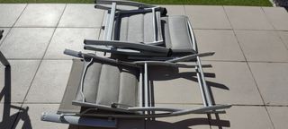 Mesa terraza con 4 sillas y 2 sillones